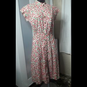 Vintage Lanz Of Salzburg Strawberry Dress CUTE!